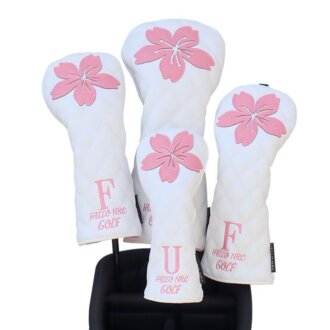 Headcover Vit Blomma / Driver
